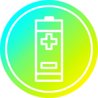 batterie circulaire icône avec cool pente terminer png