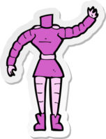 sticker of a cartoon female robot body png