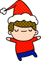 hand- getrokken Kerstmis tekenfilm van kawaii jongen png