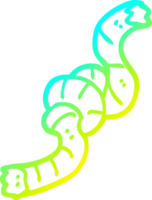 cold gradient line drawing of a cartoon knotted rope png