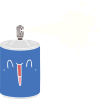 flat color style cartoon aerosol spray can png