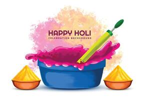 Festival of colors celebration happy holi card background vector