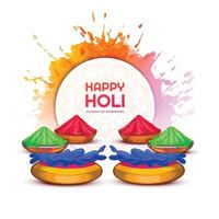 Beautiful indian festival of colours happy holi concept with colourful background vector