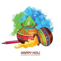 Festival of colors celebration happy holi card background vector