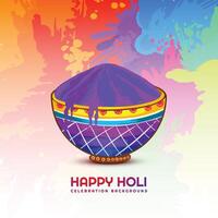 Beautiful celebration colorful holi card background vector