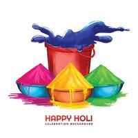 Beautiful celebration colorful holi background vector