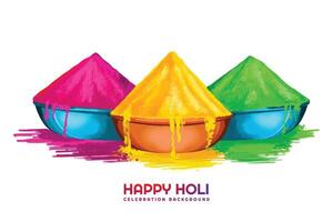 Happy holi colorful background for festival of colors celebration design vector