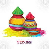 Indian holi traditional festival of colors card background vector