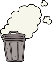 cartoon stinky garbage can png