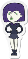 adesivo de uma garota vampira de desenho animado png