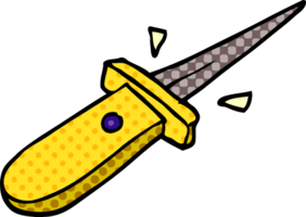 cartoon doodle flick knife snapping open png