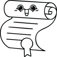 line drawing cartoon of a contract png