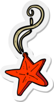 pegatina de un collar de estrellas mágicas de dibujos animados png