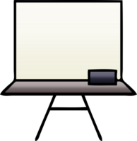 gradient shaded cartoon of a white board png