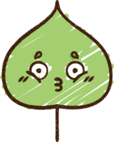 dessin à la craie de feuilles png