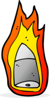 bala flamejante dos desenhos animados png