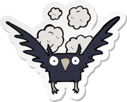 sticker of a cartoon spooky bird png