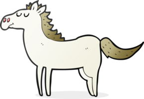 mão desenhado desenho animado cavalo png