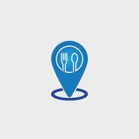 vector illustration of eating location pin design, eating point design