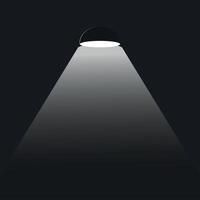 vector illustration of a lamp spotlight templet design in the dark.