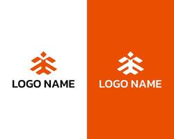 Abstract Creative M shape with Business man Modern Monogram logo design for company vector