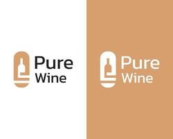 Abstract Wine Bottle icon modern logo design template for company vector