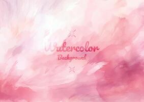 Soft Pink Watercolor Brush Stroke Background vector