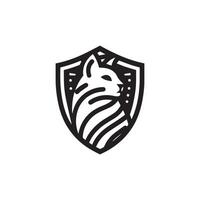 Big Cat Shield Vector Logo