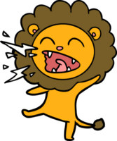 cartoon roaring lion png