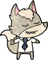 simpático lobo jefe de dibujos animados png