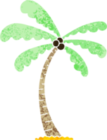 retro illustration style quirky cartoon palm tree png