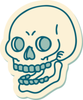 sticker of tattoo in traditional style of a skull png