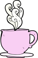 tasse à thé de dessin animé avec des morceaux de sucre png