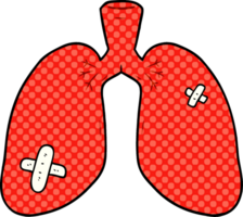 cartoon repaired lungs png