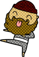 hombre con barba sacando la lengua png