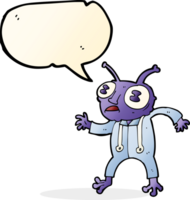 cartoon alien spaceman with speech bubble png