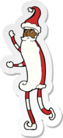 Aufkleber eines Cartoon-dünnen Weihnachtsmanns png
