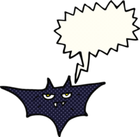 hand drawn comic book speech bubble cartoon halloween bat png