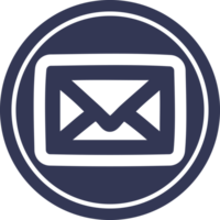 envelope letter circular icon symbol png