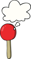 cartoon lollipop with thought bubble png