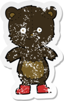 retro distressed sticker of a cartoon flaming sausage png