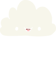 flat color style cartoon storm cloud png