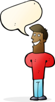 cartoon grinning man with speech bubble png