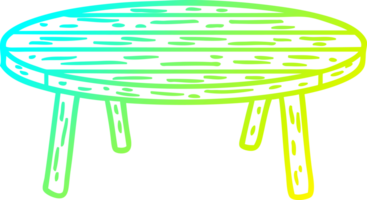 cold gradient line drawing of a wooden table png