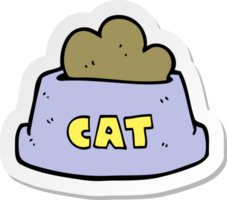 klistermärke av en tecknad kattmat png