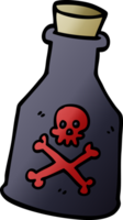 cartoon doodle poison bottle png