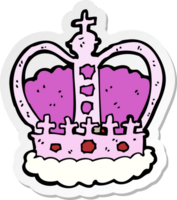 sticker of a cartoon royal crown png