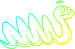 frio gradiente linha desenhando do uma desenho animado serpente png