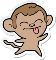 sticker of a funny cartoon monkey png