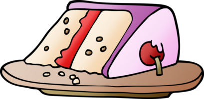 cartoon doodle slice of cake png